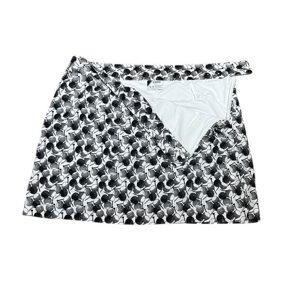 Izod Golf Ladies Black and White Golf Ball Print Skort, Size 14 - Picture 4 of 9